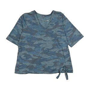 Camo Side Tie Top | Teal + Olive | Wit & Wisdom
